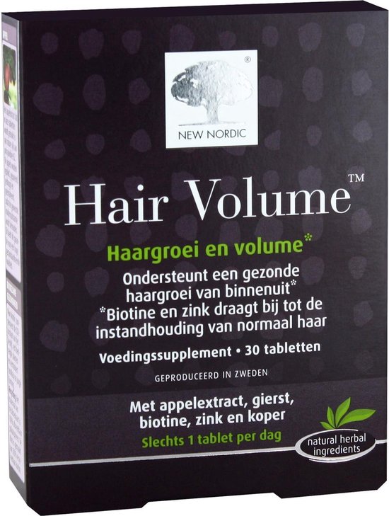 New Nordic Hair Volume – Haargroei en volume – Voedingssupplement met  biotine en zink... | bol.com