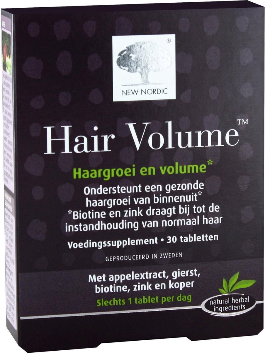 New Nordic Hair Volume – Haargroei en volume – Voedingssupplement met biotine en zink – 30 tabletten - New Nordic