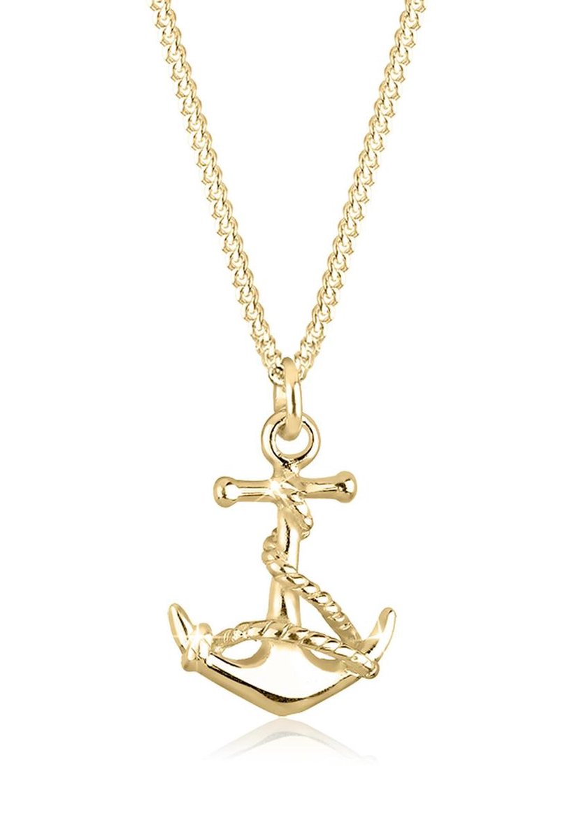 Elli - Halsketting - Dames Anker Hanger Maritiem Zomer Trend in 925 Sterling Zilver - Dames