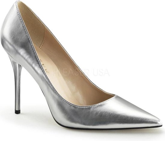 Zilveren sandalen met hak - Dames | MANFIELD
