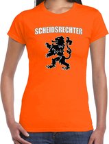 Scheidsrechter met leeuw oranje t-shirt Holland / Nederland supporter EK/ WK voor dames XS