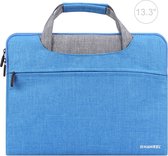 Haweel Oxford Katoen Aktetas - Laptop 13 inch  - Blauw