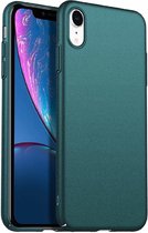 Ultra thin geschikt voor Apple iPhone Xr case - groen met Privacy Glas