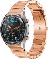 Stalen Smartwatch bandje - Geschikt voor  Huawei Watch GT metalen bandje - rosé goud - 42mm - Horlogeband / Polsband / Armband
