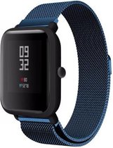 Milanees Smartwatch bandje - Geschikt voor  Xiaomi Amazfit Bip Milanese band - blauw - Horlogeband / Polsband / Armband