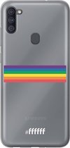 6F hoesje - geschikt voor Samsung Galaxy A11 -  Transparant TPU Case - #LGBT - Horizontal #ffffff