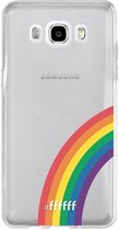 Samsung Galaxy J5 (2016) Hoesje Transparant TPU Case - #LGBT - Rainbow #ffffff