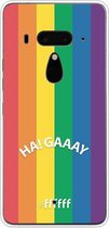 6F hoesje - geschikt voor HTC U12+ -  Transparant TPU Case - #LGBT - Ha! Gaaay #ffffff