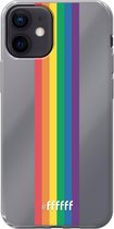 6F hoesje - geschikt voor iPhone 12 Mini -  Transparant TPU Case - #LGBT - Vertical #ffffff