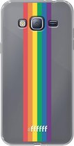 6F hoesje - geschikt voor Samsung Galaxy J3 (2016) -  Transparant TPU Case - #LGBT - Vertical #ffffff
