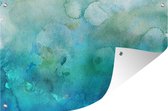 Affiche jardin - Toile jardin - Affiches jardin extérieur - Aquarelle - Blauw - Vert - Teinte - Posters de jardin cm - Jardin