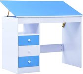 Medina Kindertekentafel/-bureau kantelbaar blauw en wit