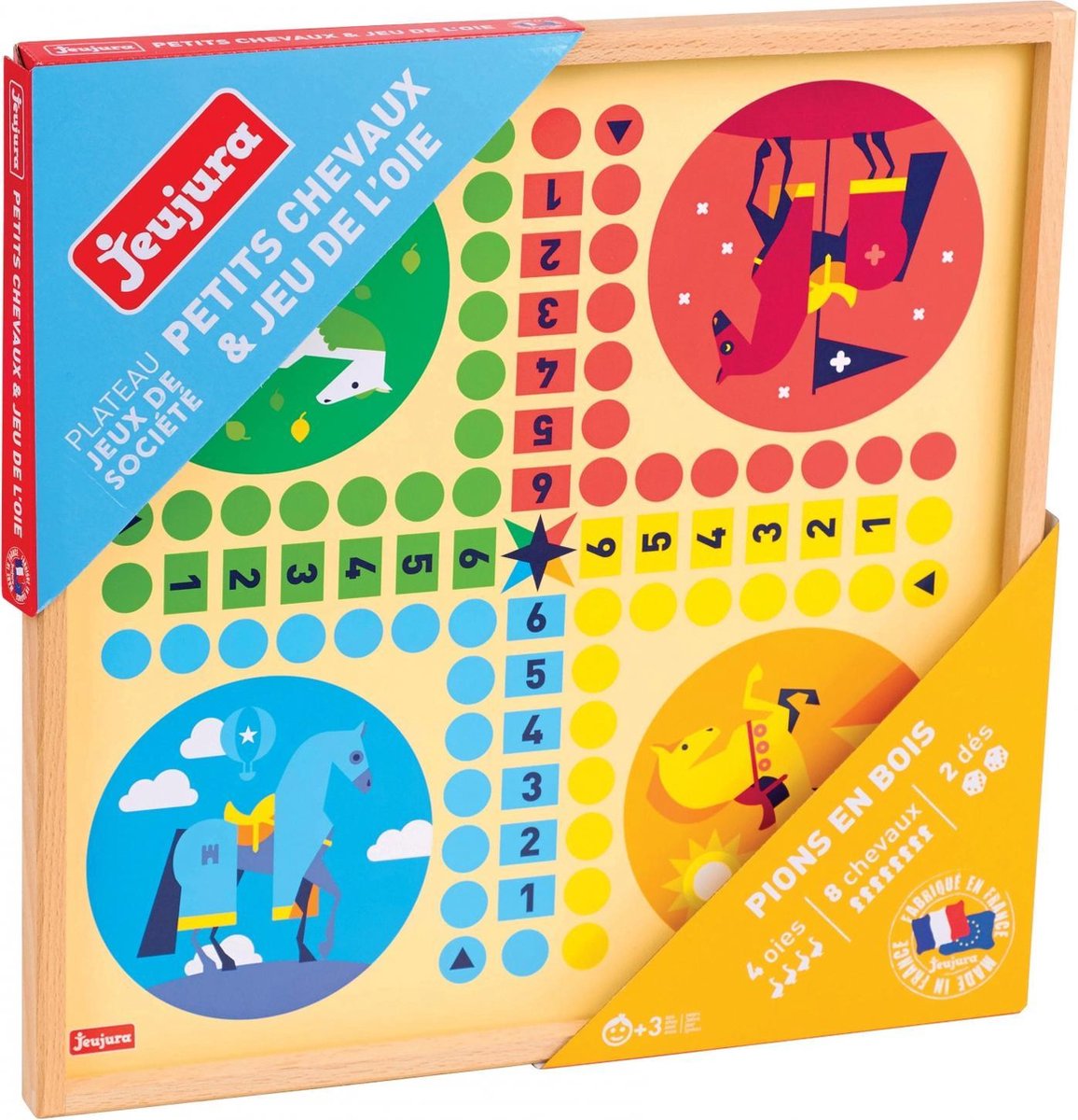 Jeujura Box Of (many!) Games - Set Di Giochi Da Tavolo Multicolore Per Bambini - J8457 - Tanti Giochi In Una Scatola - Ideale Per Il Tempo Libero E Il Divertimento In Famiglia - 3
