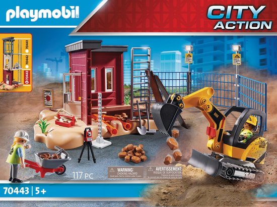 Playmobil Chantier : Mini-pelleteuse Et Ouvrier 70443 - Occasion Pour Petites Mains