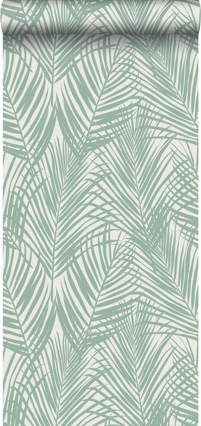 brandstof Rand Shuraba ESTAhome behangpapier palmbladeren mintgroen - 139005 - 0,53 x 10,05 m |  bol.com