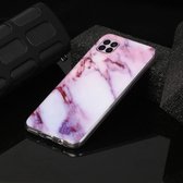 Voor Huawei P40 lite Marble Pattern Soft TPU beschermhoes (paars)