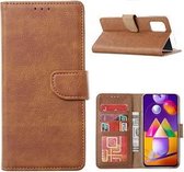 Samsung A42 Hoesje Wallet Case Bruin