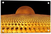 Tuinposter – Veel Gouden Boeddha's  - 60x40cm Foto op Tuinposter  (wanddecoratie voor buiten en binnen)
