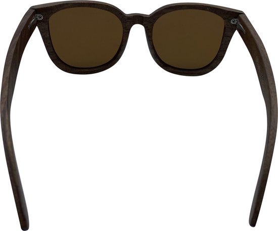 5one® Rome Walnut zonnebril met bruine lens - houten dames zonnebril van 5one® — afbeelding 3