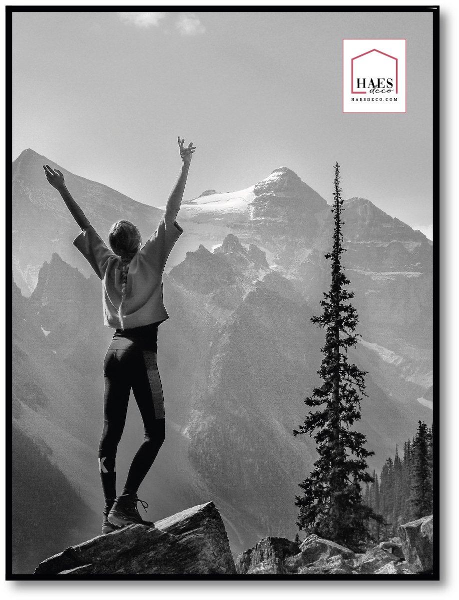 HAES deco Kunststof fotolijst 60x80 zwart Easy Frame - EF19B