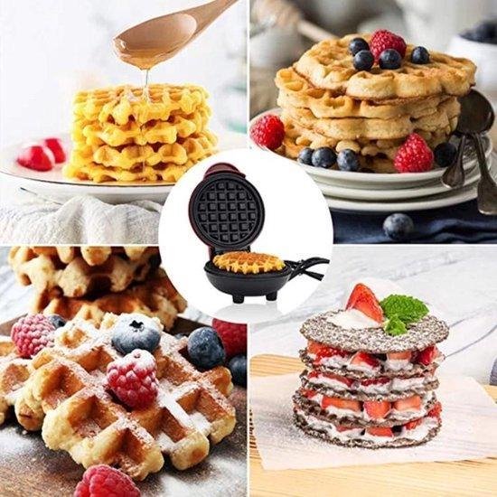 Mini wafelijzer - Non-Stick - Wafels - Mini Waffle maker - L16xB12xH8,5cm — afbeelding 5
