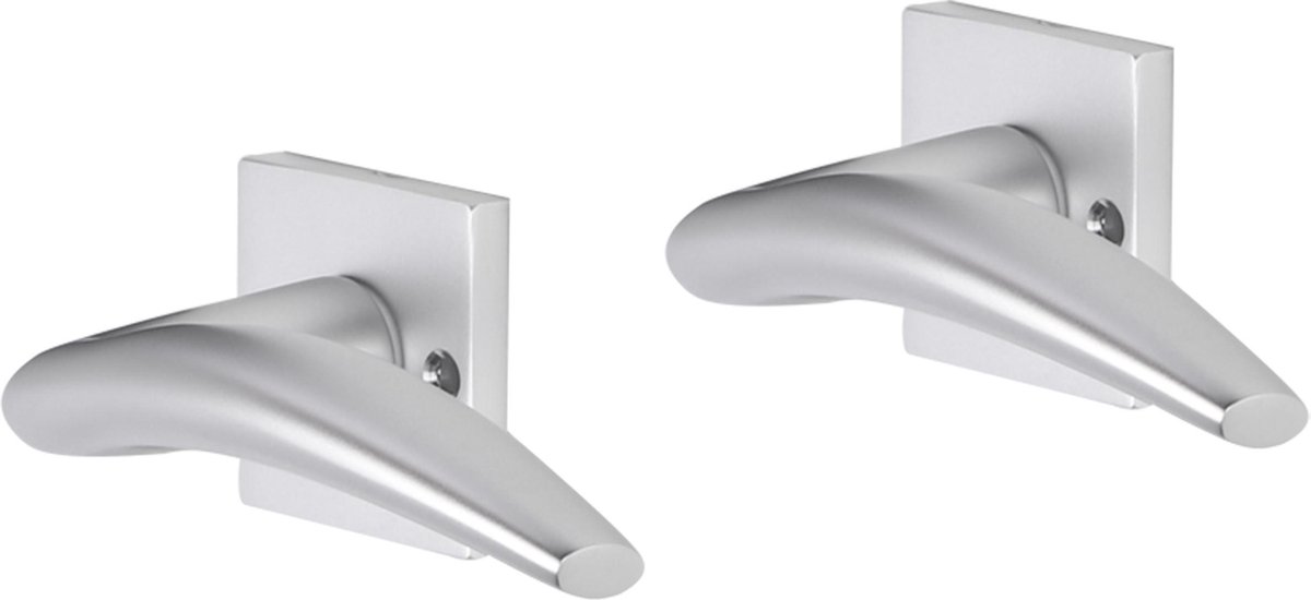 Deurkruk - Impresso Windsor - Voor binnen - Vierkant rozet met schroeven - Aluminium - 2 stuks