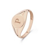 Isabel Bernard La Concorde Lauren 14 Karaat Rosé Gouden Initial Ring - Roségoudkleurig