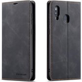 Voor Galaxy A40 Forwenw Dream Series Oil Edge Strong Magnetism Horizontal Flip Leather Case with Holder & Card Slots & Wallet & Photo Frame (Black)