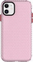 Voor iPhone 11 Honeycomb Shockproof TPU Case (roze)