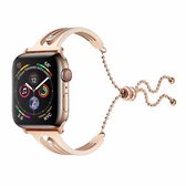 Voor Apple Watch 3/2/1 42 mm universele rosÃ©gouden diamanten roestvrijstalen armband (rosÃ©goud)