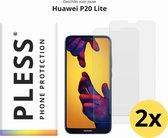 Huawei P20 Lite Screenprotector Glas - 2x - Pless®