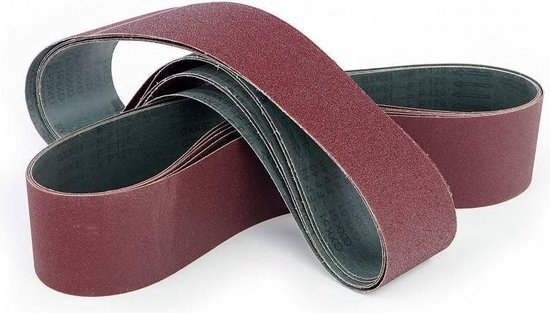 Shineboc schuurband 100 x 560 mm, 10 stuks schuurbanden 40/60/80/120/240/400 korrels voor het polijsten van metaal, hout