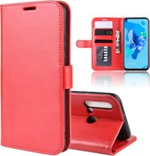 R64 textuur enkele vouw horizontale flip lederen case voor Huawei P20 Lite 2019 / Nova 5i, met houder & kaartsleuven & portemonnee (rood)
