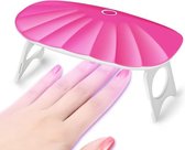 6W UV-lamp draagbare USB-kabel Gebruik 30s / 60s Mini-fototherapie Machine Shell Light LED-spijkerdroger (rozerood)-Rood