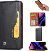 Kneed Huidtextuur Horizontaal Flip Leren Case voor iPhone 11 Pro Max, met Fotolijst & Houder & Kaartsleuven & Portemonnee (Zwart)