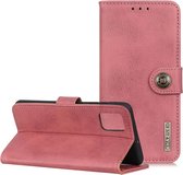 Voor Huawei P40 Pro KHAZNEH koeienhuid textuur PU + TPU horizontale flip lederen tas met houder & kaartsleuven & portemonnee (roze)