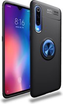 Voor Xiaomi Mi 9 Pro Lenuo schokbestendige TPU-beschermhoes met onzichtbare houder (zwart blauw)