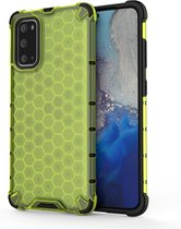 Voor Galaxy S20 schokbestendig Honeycomb PC + TPU beschermhoes (groen)
