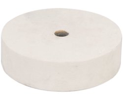 FERM - BGA1056 - Slijpsteen - Diameter: - 150mm - Dikte: - 40mm - Asgat: - 12,7mm - P80 - Fijn - Wit - Universeel - Voor werkbankslijpmachines - Zeer geschikt voor - BGM1020 - Tafelslijpmachine - Werkbankslijpsteen - 150x40x12.7mm - Korrel 80