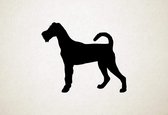 Silhouette hond - Irish Terrier - Ierse Terriër - M - 60x72cm - Zwart - wanddecoratie