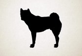 Silhouette hond - Akita - M - 60x63cm - Zwart - wanddecoratie