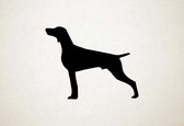 Silhouette hond - Weimeraner - L - 75x96cm - Zwart - wanddecoratie