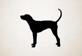 Silhouette hond - Treeing Walker Coonhound - XS - 25x27cm - Zwart - wanddecoratie