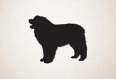 Silhouette hond - Leonberger - Leonberger - L - 75x91cm - Zwart - wanddecoratie