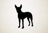 Silhouette hond - Gull Terrier - Meeuw Terriër - S - 52x39cm - Zwart - wanddecoratie