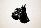 Wanddecoratie - Hond - Schotse terrier 2 - XS - 27x25cm - Zwart - muurdecoratie - Line Art