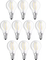 10 pièces Lampe boule LED Osram E14 1.5W 2700K Transparente non dimmable