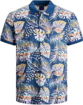 Jack & Jones Poloshirt Jorhazy Aop Polo Ss 12188294 Ensign Blue Mannen Maat - M