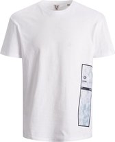 Jack & Jones T-shirt Jcoaspen Tee Ss Crew Neck 12188011 White/relaxed Mannen Maat - S