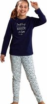 Eskimo meidenpyjama Small Things  - 128  - Blauw